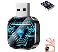 Kivont 3 In 1 Adapter, 2026 Upgrade Kivont 3 In 1car Adapter, Mini Wireless Car-Play Adapters with 2.4/5ghz WiFi & Bluetooth 5.0, Plug and Play, Stable Connection (Blue,for iPhone)