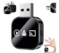 Kivont 3 in 1 Adapter, Kivont 3 in 1 Car Adapter, 2026 Upgrade 3-in-1 Wireless Adapter, Plug and Play, Stable Connection & No Latency, for All Systems (Black for Android)