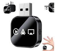 Kivont 3 in 1 Adapter, Kivont 3 in 1 Car Adapter, 2026 Upgrade 3-in-1 Wireless Adapter, Plug and Play, Stable Connection & No Latency, for All Systems (Black for iPhone)