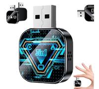 Kivont 3 in 1 Adapter, Kivont 3 in 1 Car Adapter, 2026 Upgrade 3-in-1 Wireless Adapter, Plug and Play, Stable Connection & No Latency, for All Systems (Tech for iPhone)