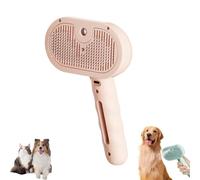 Kivori Pet Grooming Brush Steamer, Pet Spray Hair Removal Comb, All In One Pet Grooming Comb with Water Tank & Release Button, Pets Steam Brush (Pink)