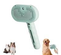 Kivori Pet Grooming Brush Steamer, Pet Spray Hair Removal Comb, All In One Pet Grooming Comb with Water Tank & Release Button, Pets Steam Brush (Green)