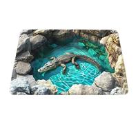 kivrimlarv 3D Illusion Mat - Puddle Floor Rug, Non-Skid Front Door Carpet with Optical Effect, Absorbing Plush Pad with Rubber Base, Household Item, Novelty Shower Mat for Toilet Apartment