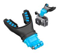 kivrimlarv Action Camera Clip - Portable Silicone Mouthpiece Mount, Multi Angle Camera Holder for Snorkeling, Rock Climbing, Cooking, Sports, Overhead Filming, Travel, Recording Anywhere