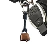 kivrimlarv Bear Bells - Retro Iron Safety Ring with Keychain | Sturdy Outdoor Hiking Bell for Backpacking, Camping, Walking, Biking, Climbing, Wilderness Trails or Outdoor Adventures, 14/5.51in