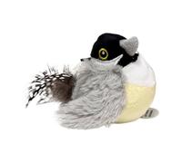 kivrimlarv Birds Indoor Cats, Colorful Interactive Bird Kitten Toy, Pet Boredom Relief Fun, Interactive Play with Sound, Perfect for Adults, Family, Kids, Friends, 10x10x10cm Gray Velvet
