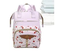 kivrimlarv Bolsa de bebé | Bolsa impermeable para pañales de maternidad con correas para cochecito, bolsa de guardería con cambiador - para papá, madre, padre, mujeres, hombres, niños y niñas, Morado