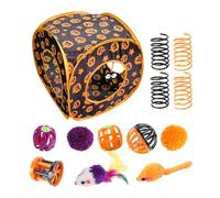 kivrimlarv Cat Toy Set, Halloween Cat Toys, Pumpkin Catnip Toy, Interactive Kitten Toys, Toy, Feather Cat Toy Indoor Cat Toys Peekaboo Cat Toy Playtime Cat Set Cube Catnip Toy Halloween Catnip Set