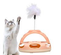 kivrimlarv Cat Toys Interactive - Bola de juguete interactiva para tocadiscos, bola de inteligencia con plumas, para estimulación mental, alivio del aburrimiento, entrenamiento, enriquecimiento del