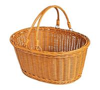 kivrimlarv Cesta de comida de picnic, almacenamiento de recolección de frutas, cesta de pan vacía, para el hogar, camping, vacaciones, compras, jardín, patio, parque, césped, viajes por carretera