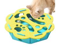 kivrimlarv Comedero de rompecabezas para gatos, caja interactiva de laberinto de fieltro para gatos, dispensador de estimulación para el aburrimiento de gatitos, entrenamiento a la hora de comer