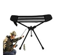 kivrimlarv Compact Tripod Camping Stool, Small Foldable Outdoor Seat, Lightweight Telescopic, Opens and Folds Within Seconds for Hiking, Fishing, Hunting, and Travel, 15.75x17.72 Inches