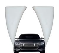 kivrimlarv Decoración de autos de Halloween - Juego de colmillos de vampiro 3D y cuernos de | Dientes blancos impermeables para rejilla delantera y parachoques, accesorios exteriores