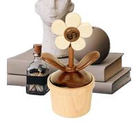kivrimlarv Decoración Floral para Tablero, Flor Giratoria Decorativa para Automóviles, Adorno Floral Artificial De Madera para Viajes En Turismo Camión Taxi Rutas Y Desplazamientos