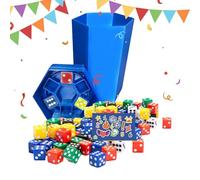 kivrimlarv Dice Game Set, Family Board Game, Fast Paced Party Activity Easy to Learn Compact Storage for Indoor Travel School Picnic Fun, Camping Entertainment, 2.99x2.99x5.98 Inches