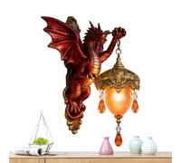 kivrimlarv Dragons Figurine Night Lights - Resin Gothic Lamp | Wall Sconce Light for Living Room, Bedroom, Kitchen, Office, Birthday, Halloween, Christmas, and Housewarming Decor