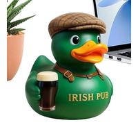 kivrimlarv ]Duck Statue - Resin Collectible Ornament, Irish Pub Tabletop Decoration For Desk Or Shelf, Home Bar Patio Lawn Yard Christmas Dashboard Car Interior Living Room Office Desk Accent