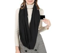 kivrimlarv Fashion Winter Scarf - Women's Neck Wrap with Secret Zipper Pocket, Lightweight Warm Scarf for Travel, Birthday, Christmas, Autumn, Fall, Wedding, Everyday Use