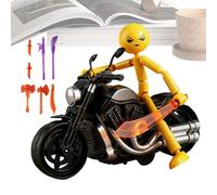 kivrimlarv Figura de personaje articulada, decoración de escritorio articulada para interés visual, compuesto de alta densidad, mecánica de extremidades móviles, decoración estética de gabinete para