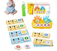 kivrimlarv Finger Counting Toy Set - Math Learning Manipulatives for Early Education | Soft Silicone Hands with Number Practice Design, Interactive Counting Tool for Kids Home Classroom Activities