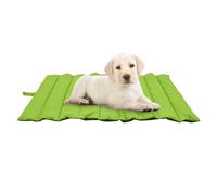 kivrimlarv Foldable Dog Bed, Portable Pet Sofa Blanket, Anti-Slip Cushion Design, Soft Travel Mattress, Perfect for Indoor Outdoor Backpacking Climbing, 110x68x1cm Orange Green