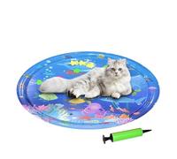 kivrimlarv Foldable Water Play Mat, Outdoor Indoor Splash Mats for Children and Pets, Soft Cooling Pad for Cats and Dogs, Washable Baby Tummy Time Mat, Travel Friendly, 39.37 Inches