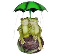 kivrimlarv Frog Couple Solar Light, Resin Cute Frog Garden Decor, Couple Frog Holding Umbrella, Solar Garden Outdoor Frogs Sculptures 5.1x3.34x8.86 Inches for Porch, Patio Yard Lawn