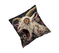 kivrimlarv Funny Covers - Screaming Goat Cushion, Soft Decorative Covers with Humorous Animal Print, Polyester Throw Case with Hidden Zipper Design, Home Decor Pillow Cover