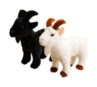 kivrimlarv Goat Stuffed Animals - Cute Realistic Soft Figurine Toy | Stuffed Goat Plush Toy for Kids Boys Girls Adults Men Women Children Farm Playroom Bedroom Gift