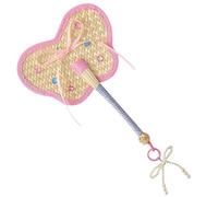 kivrimlarv Hand Fans - Cute Straw Woven Fan, Weaving Palm Leaf Design with Rattan Accents, Rustic Farmhouse Wall Decor, Home Decorative Accessories for Wedding Party Craft DIY Events