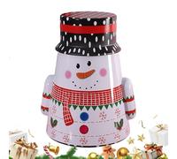 kivrimlarv Holiday Cookie Jars - Decorative Airtight Santa Snowman Containers | Christmas Snack Storage for Party Favors, Tabletop, Gift Giving, Stocking Fillers, Home and Office Use