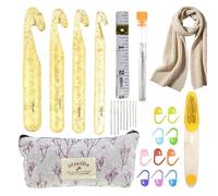 kivrimlarv Hooks Sets - Knitting Needles Kit, Yarn Tools With Ergonomic Handles, Knitting Hook Set With Tips, Needle Kit Complete Accessories Set, Easy Crafting Solution For