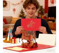 kivrimlarv Horse Greeting Card - Vintage Style Keepsake for Birthday Wishes | 2026 Themed Cardstock Design with Classic Artwork, Decorative Message Card for Family Friends Holiday Celebration