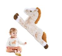 kivrimlarv Horse Plush Toy, Realistic Soft Animal Pillow, Huggable Cuddly Design, Collectible Educational Gift, Perfect for Kids Baby Girls Farm Zoo School, 55cm Brown