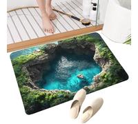 kivrimlarv Illusion Carpet - Puddle Print Pad, 3D Visual Mat with Soft Plush, Non-Slip Floor Rug with Realistic Graphic, Home Decor, Creative Entryway Pad for Bedroom Kitchen Office