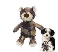 kivrimlarv Indestructible Robust Bear Dog Toy - Interactive Plush Pet Toy with Built-In Squeaker | Reliable Chew Toys for Small and Medium Dogs Training Playtime Indoor Outdoor Use