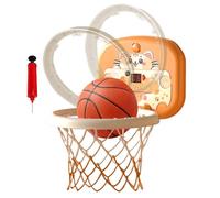 kivrimlarv Indoor Basketball Hoop Set, Wall Mounted Basketball Toy, Interactive Scoreboard Display, Durabled Backboard Small Ball for Bedroom, School, Home, Living Room Play, 1 Set