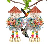 kivrimlarv Juguetes de Forrajeo para Loros - 2 Piezas Juguetes de Destrucción para Aves - Bola Forrajeo Enriquecimiento Jaula para Loro Cacatúa Canario