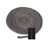 kivrimlarv Junta de puerta de estufa de leña, sellador flexible resistente a altas temperaturas, cuerda de junta de estufa de leña de 2 metros, para insertar chimenea, horno, tubería, horno, parrilla