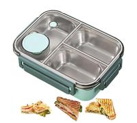 kivrimlarv Kids Stainless Steel Lunch Box,Leakproof Salad Box Lunch Container With 3 Compartments - Portable Lunch Containers Large Capacity Lunch Box for Adults Students Kids