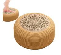 kivrimlarv Meditation Floor Pillow - Round Straw Seat Cushion Pad, Breathable Hand-Woven Tatami Mat, Comfortable Footstool for Yoga, Meditation, Temple, Home, and Mindfulness Practice