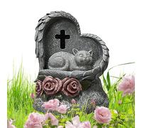 kivrimlarv Memorial Stones for Pets | Pet Grave Stone Dog Headstones | Solar Powered Pet Memorial Sign | Garden Decor and Grave Markers for Cats and Dogs, Ideal for Honoring Your Beloved Pets