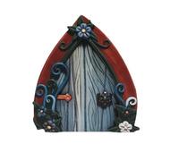 kivrimlarv Miniature Wooden Fairy Door Garden, Outdoor Fairy Door with Fine Detailing, Decorative Fairy Door Yard, Lawn, and Courtyard, Enchanting Garden Decoration Fairy-Themed Outdoor Spaces