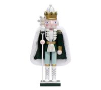 kivrimlarv Nutcracker King Statue, Wooden Nutcracker Decor, Christmas Nutcracker King, Snowflake Scepter Statue with 12 Inches Design and Snowflake Scepter for Indoor and Outdoor Use (1 Piece)