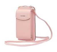 kivrimlarv Phone Bag - Mini PU Shoulder Purse, Compact Zipper Wallet with Adjustable Strap, Small Storage Pouch with Card Slots, Women Travel Handbag Organizer, Daily Commuting Shopping Use