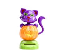 kivrimlarv Pumpkin Cat Figurine - Dashboard Solar Dancing Toys | Collectible Toy Statue Halloween Solar Decoration for Car Dashboard, Truck, RV, Window Sill, Offices Desk, Festive Interior Ornament