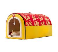 kivrimlarv Removable Cushion Nest, Cat Kennel Bed, Foldable Dog Cave, Warm Pet House Kennel, Foldable Winter Dog House Bed with Cushion For Cats and Small Medium Dogs