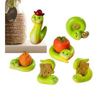 kivrimlarv Resin Snake Statue | Chinese New Year Snake Figurine | Brightly Colored Tabletop Snake Decor | Stylish Figurines for Bedroom, Work Area, Living Room, and Study Room, Perfect for Collectors