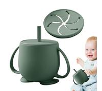 kivrimlarv Silicone Training Cup, Toddler Sippy Cup, Silicone Cup with Lids, Grip Handle Trainer Cup, Unbreakable Toddler Cup, Baby Training Cup, Spill-Proof Sippy Cup, Toddler-Friendly Silicone Cup