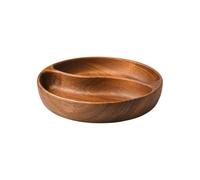 kivrimlarv Snack Bowls - 2-Compartment Rustic Serveware | Snack Holder For Nuts, Fruits, Candy, Or, Perfect For Party Serving In Kitchen, Home, Office, Bar, Restaurant, Or Camping Use
